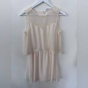 BCBGeneration Cream Lace Detail Dress Sz Small